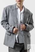 Пальто однобортное из смесовой шерсти Urban Tiger фото 1