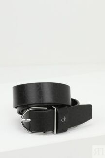 Ремень кожаный с монограммой логотипа Calvin Klein