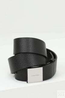 Ремень кожаный с логотипом Calvin Klein