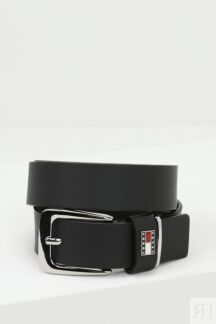Ремень кожаный с логотипом Tommy Jeans