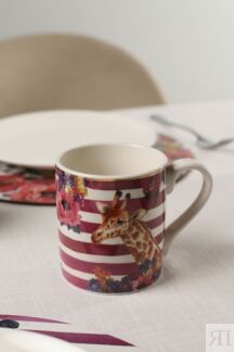 Кружка фарфоровая с принтом Wild At Heart Giraffe Kitchen Craft