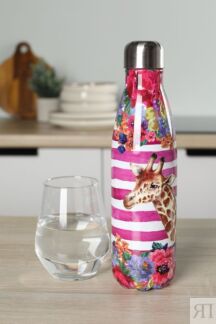 Бутылка для воды с принтом Wild At Heart Giraffe Kitchen Craft