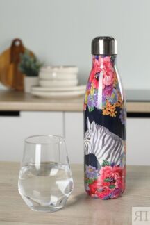 Бутылка для воды с принтом Wild At Heart Zebra Kitchen Craft