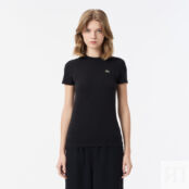 Женская хлопковая футболка Lacoste Relaxed Fit фото 1