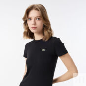 Женская хлопковая футболка Lacoste Relaxed Fit фото 3