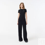Женская хлопковая футболка Lacoste Relaxed Fit фото 4
