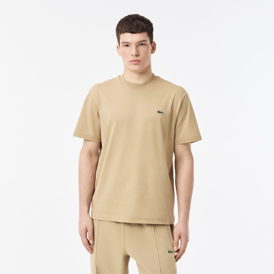 Мужская хлопковая футболка Lacoste с коротким рукавом фото 1