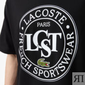 Мужская футболка Lacoste из плотного хлопка с принтом фото 3