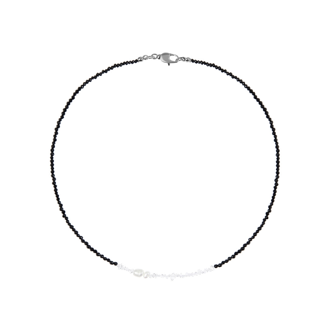 Колье Black Pearly Diamant Necklace – Tiny HOLLY JUNE фото 1