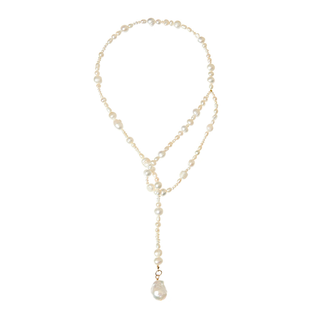 Колье Coarse And Fine Tie Necklace HOLLY JUNE фото 1