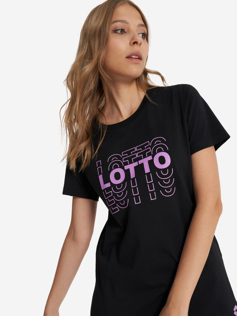 Футболка женская Lotto Logo 2, Черный LTA241F823L0W-01 фото 1