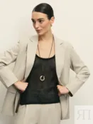 Однобортный жакет с содержанием льна Zarina ZR2505012501-64 фото 1