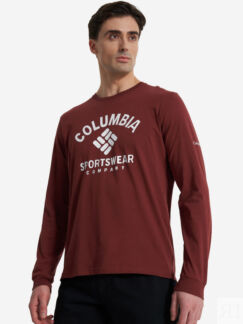 Лонгслив мужской Columbia Rockaway River Graphic Ls Tee, Красный