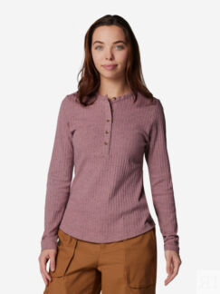 Лонгслив женский Columbia Brea Falls Henley Ls, Розовый
