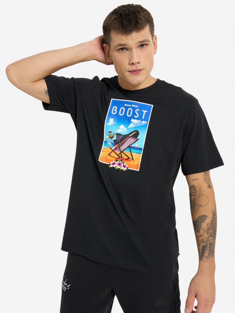 Футболка мужская adidas Boost, Черный IW0285A01-. фото 1