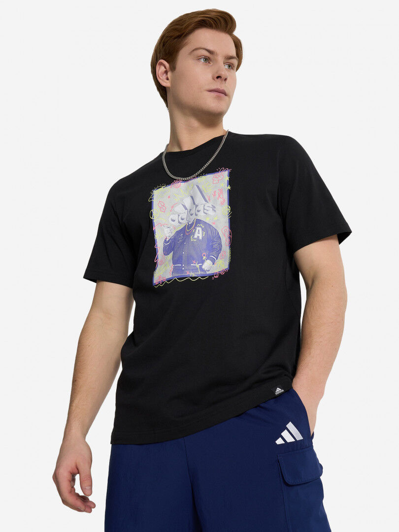 Футболка мужская adidas Doodle, Черный IY8072A01-. фото 1