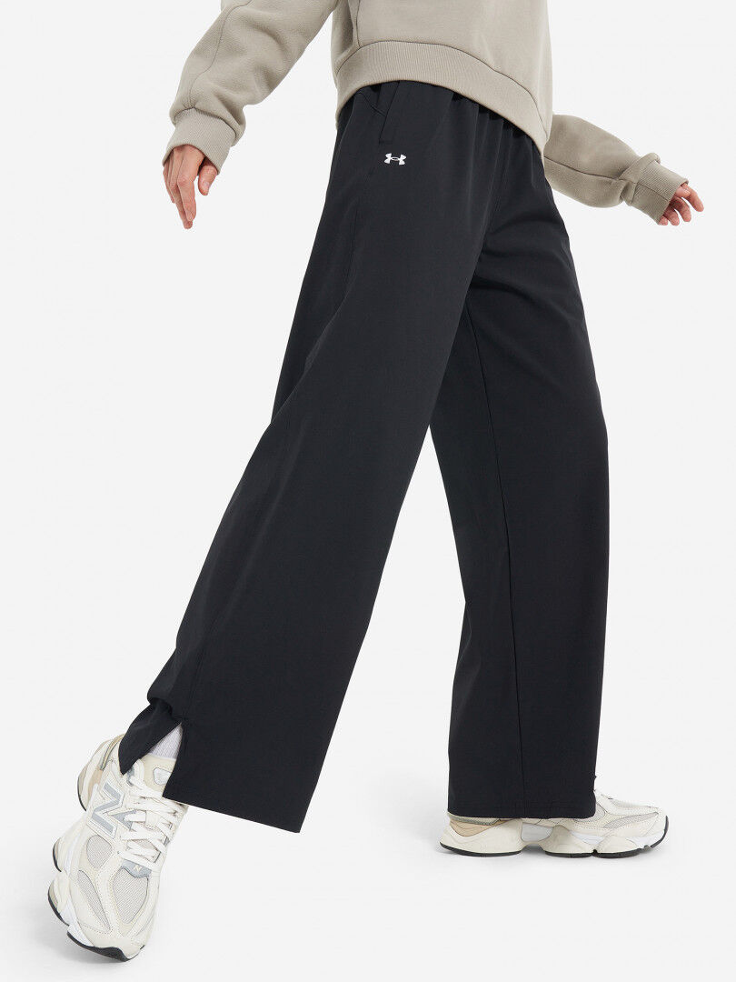 Брюки женские Under Armour Rival Wide Leg, Черный 1386453U0F-001 фото 1