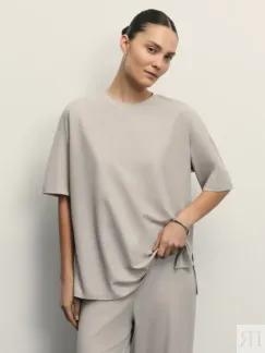 Футболка оверсайз из вискозы Zarina