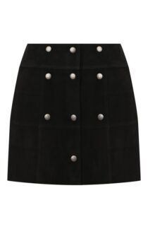 Кожаная юбка Saint Laurent