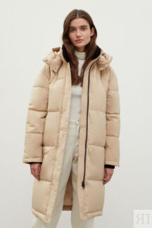 Стеганое утепленное пальто oversize силуэта