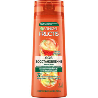GARNIER укрепляющий шампунь для волос Fructis SOS Восстановление с маслом а