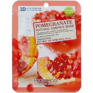 Foodaholic Тканевая 3D маска выравнивающая тон с экстрактом граната, 23 г,