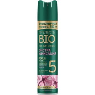 Прелесть Professional Лак для волос Bio с экстрактом бамбука, экстрасильная