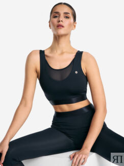 Спортивный топ бра Sensana GlamMove, Черный