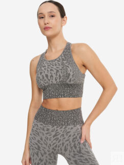 Спортивный топ бра Demix HighFlow Seamless Longline, Серый