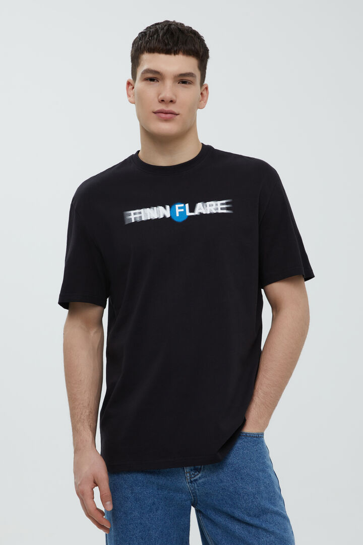 Футболка из хлопка с принтом FINN FLARE FBF21066 фото 1