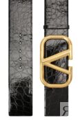 Ремень из кожи аллигатора VLogo Signature Valentino UW2T0S10/QRL/AMIS фото 2