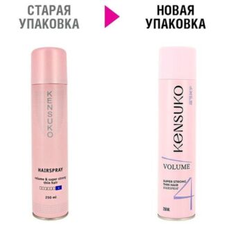 Kensuko Лак для волос Объем для тонких волос, экстрасильная фиксация, 300 г