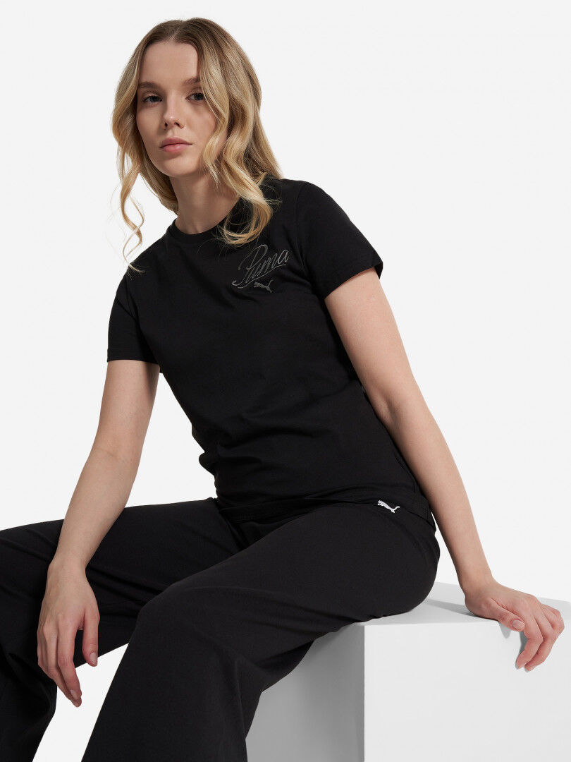 Футболка женская PUMA Ess Script, Черный 684982P0P-01 фото 1