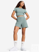 Шорты женские PUMA Ess Elevated, Зеленый 685026P0P-30 фото 3