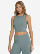 Майка женская PUMA Essentials Ribbed, Зеленый 629765P0P-30 фото 2