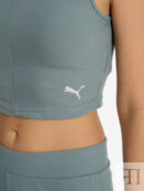 Майка женская PUMA Essentials Ribbed, Зеленый 629765P0P-30 фото 5
