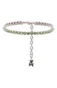 Анклет Amina Muaddi TENNIS ANKLET/CRYSTALS SILVER BASE/SWA фото 1