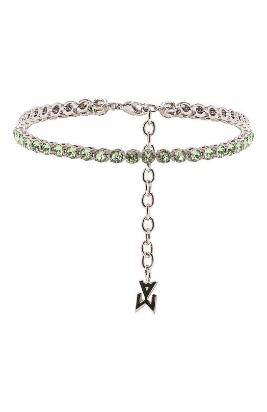 Анклет Amina Muaddi TENNIS ANKLET/CRYSTALS SILVER BASE/SWA фото 1