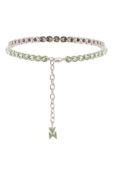 Анклет Amina Muaddi TENNIS ANKLET/CRYSTALS SILVER BASE/SWA фото 3