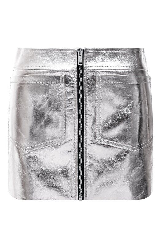 Кожаная юбка Saint Laurent 668990/YC2XP фото 1