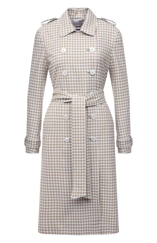 Тренч из шерсти и шелка Kiton D51613PK0948A фото 1