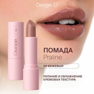 DIVAGE помада для губ Praline, оттенок 06 DIVAGE