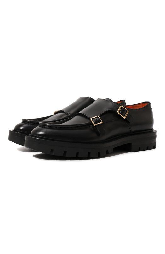 Кожаные монки Santoni WUCU59605NERBLESN01 фото 1