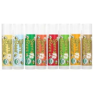 Sierra Bees Набор органических бальзамов для губ, 8шт. (Уход за губами) Sie
