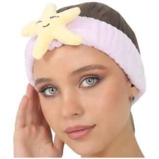 Повязка косметическая для волос женская, "Звездочки", розовая, BEAUTY4LIFE