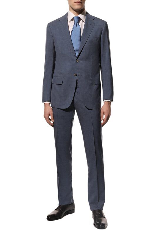 Костюм из шерсти и шелка Kiton UA81K06C22 фото 1