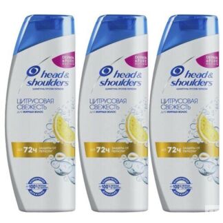 Шампунь Head&Shoulders "Цитрусовая свежесть", для жирных волос, 3 шт по 400
