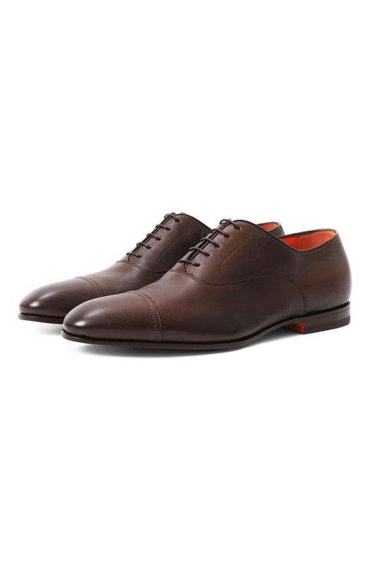 Кожаные оксфорды Levante Santoni MCLG17801SA3BSLFN01 фото 1