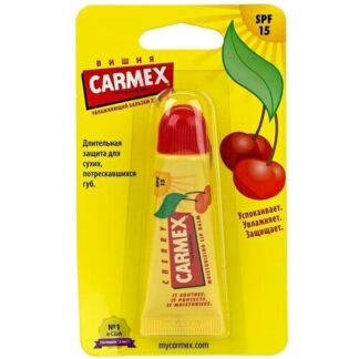 Бальзам для губ Carmex увлажняющий и солнцезащитный SPF15 с запахом вишни,