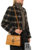 Сумка Sylvie small из кожи страуса Gucci 524405 GZPBG фото 2
